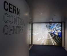 Entrance to the CMS Control Room at CERN's Large Hadron Collider